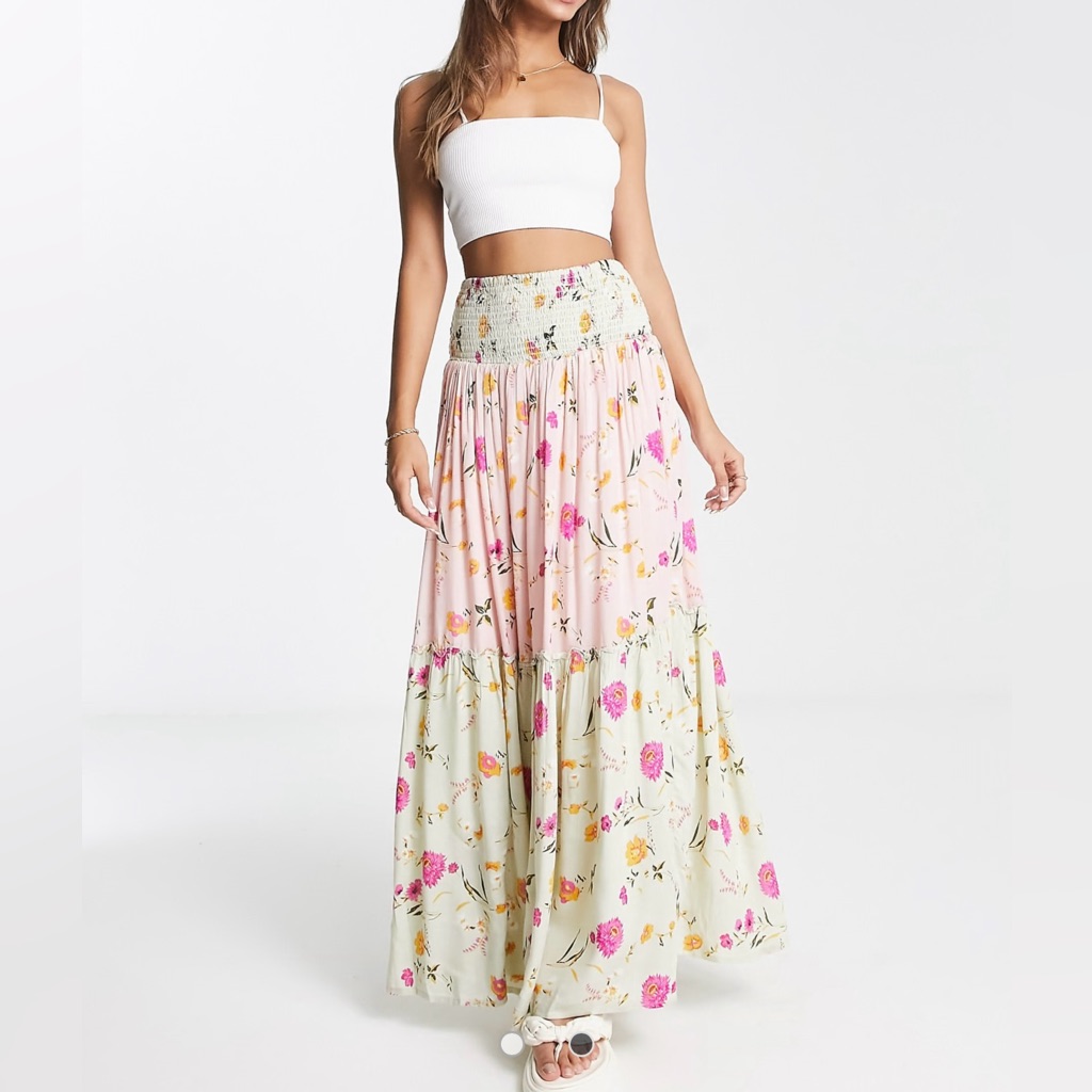 Nwt-The Flores Driftwood Maxi Skirt - Size Small
